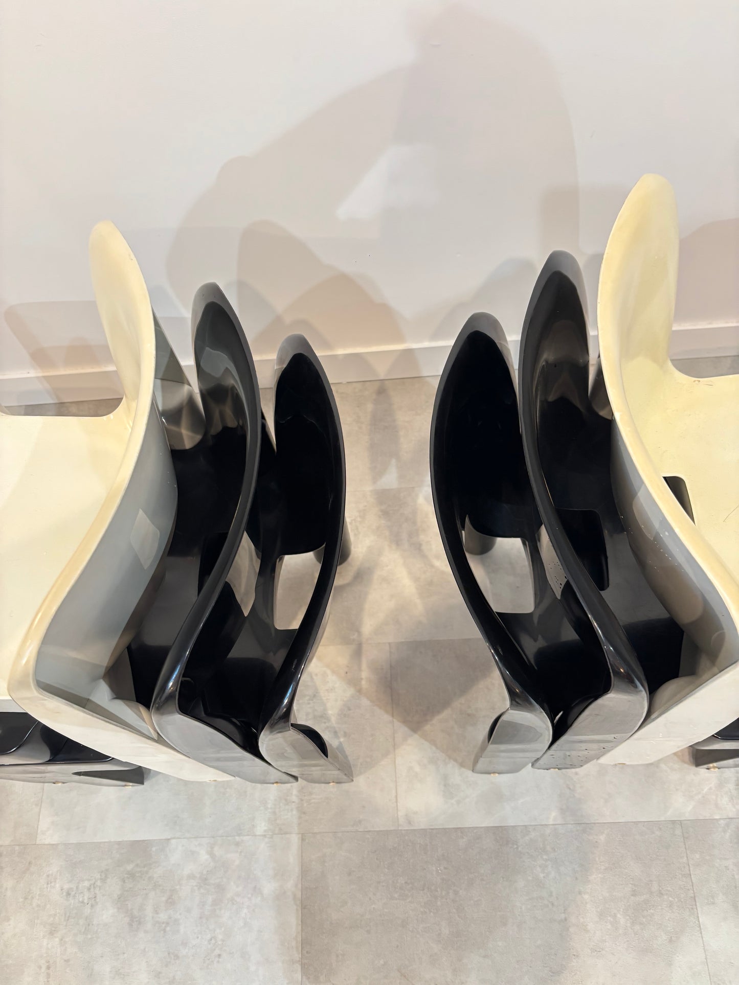 Set de 4 chaises universelles Joe Colombo pour Kartell